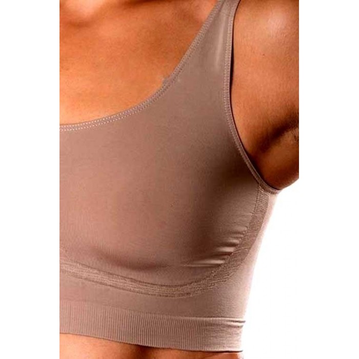Brassiere donna C&C contenitiva senza cuciture, riduce 1 taglia