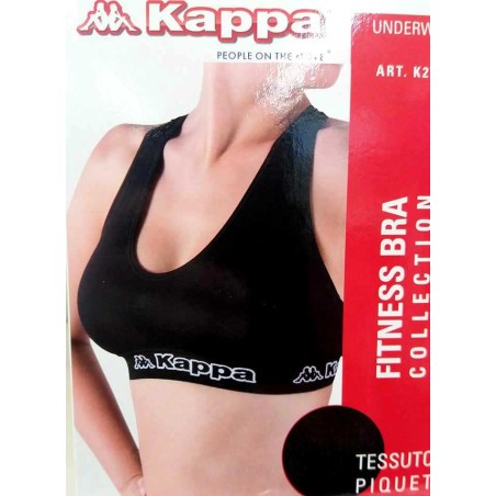 Reggiseno donna Kappa sportivo incrociato in microfibra senza ganci