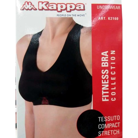 Reggiseno donna Kappa sportivo incrociato in microfibra senza ganci