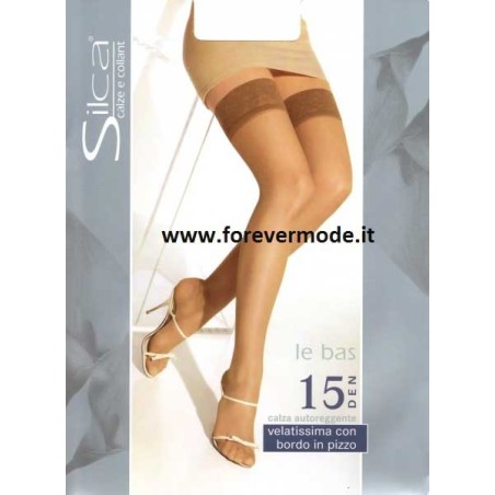 Autoreggente donna Silca Les Bas 15 in pizzo siliconato