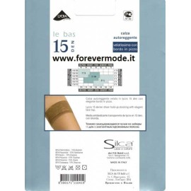 Autoreggente donna Silca Les Bas 15 in pizzo siliconato 2