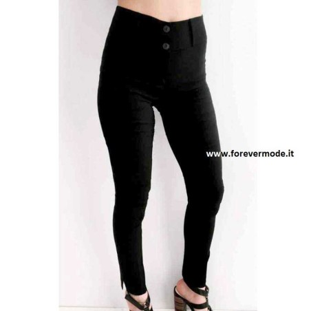 Leggings pantalone donna Matignon vita alta in viscosa elasticizzata