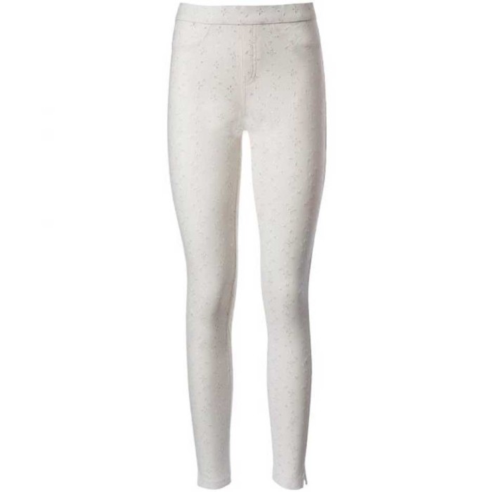 Leggings donna Matignon con motivo ricamato San Gallo e tasche dietro