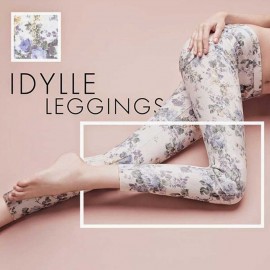 Leggings donna Philippe Matignon floreale su jaquard tasche sul retro