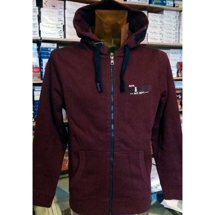 Felpa uomo Baci & Abbracci in cotone con stampa, tasche e cappuccio