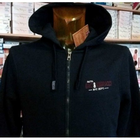 Felpa uomo Baci & Abbracci in cotone con stampa, tasche e cappuccio