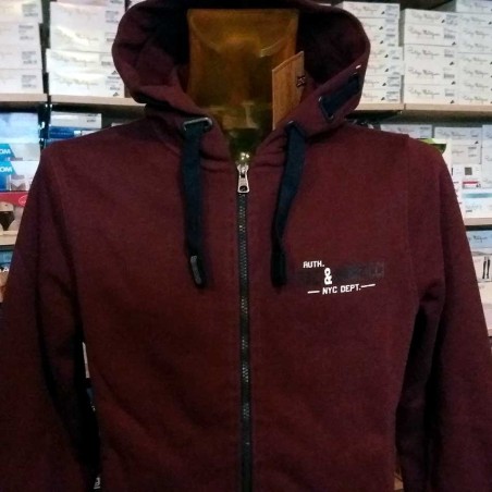 Felpa uomo Baci & Abbracci in cotone con stampa, tasche e cappuccio