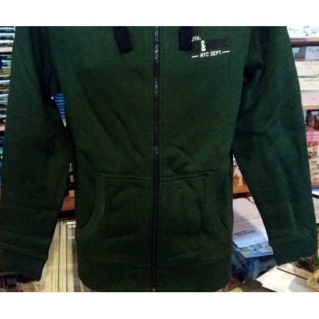 Felpa uomo Baci & Abbracci in cotone con stampa, tasche e cappuccio