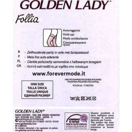 10 Paia Autoreggenti donna Golden Lady 20 con bordo ricamato 2