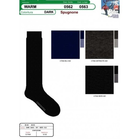 6 Paia di Calze uomo Carpenter lunghe in morbido e caldo pile