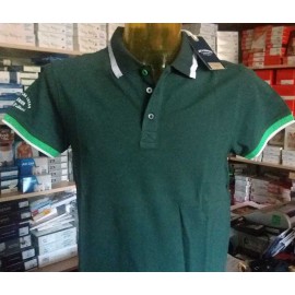 Polo uomo Baci & Abbracci con logo su manica e collo e bordi rigati 2