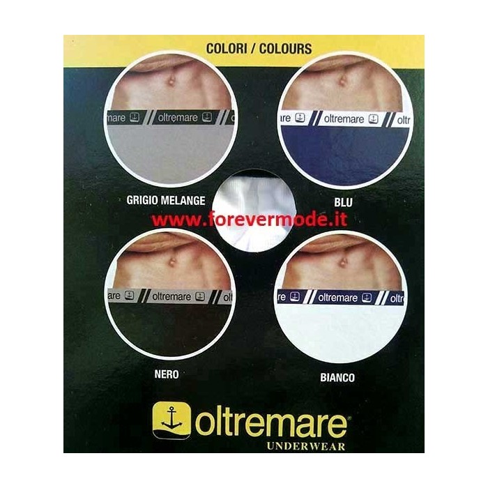 6 Slip uomo Oltremare in cotone bi-elastico con elastico esterno loggato