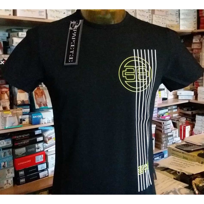 T-shirt uomo Papeete manica corta a girocollo in cotone con stampa logo laterale