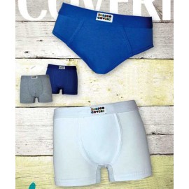 6 Boxer bambino Coveri in cotone con elastico interno e logo cucito 2