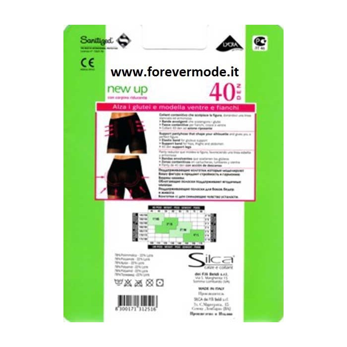 Collant donna Silca New Up 40 contenitivo e modellante