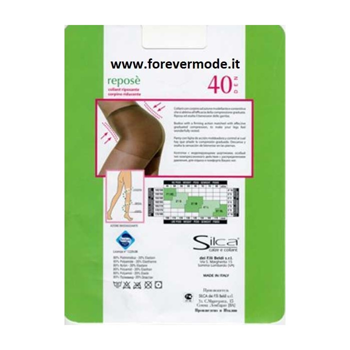 3 Collant donna Silca Reposè 40 den con guaina 70 denari