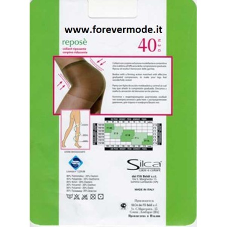 3 Collant donna Silca Reposè 40 den con guaina 70 denari